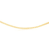 9ct Yellow Gold Silverfilled Anchor 120 Gauge 60cm Chain