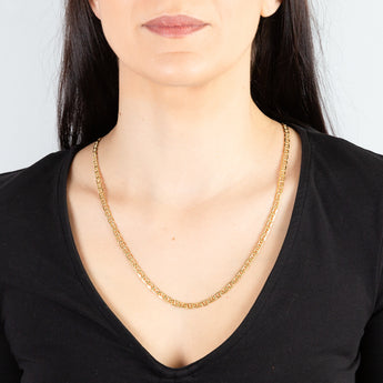 9ct Yellow Gold Silverfilled Anchor 120 Gauge 60cm Chain