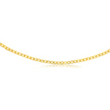 9ct Yellow Gold Silverfilled 160Gauge 45cm Chain