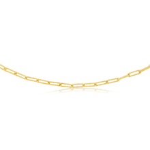 Load image into Gallery viewer, 9ct Yellow Gold Silverfilled Diamond Cut Paperclip 45cm Chain