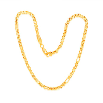 9ct Yellow Gold Silverfilled 55Gauge Fancy 27cm Anklet