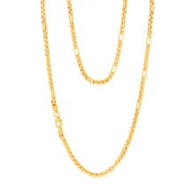 Load image into Gallery viewer, 9ct Yellow Gold Silverfilled 55 Gauge Fancy 45cm Chain