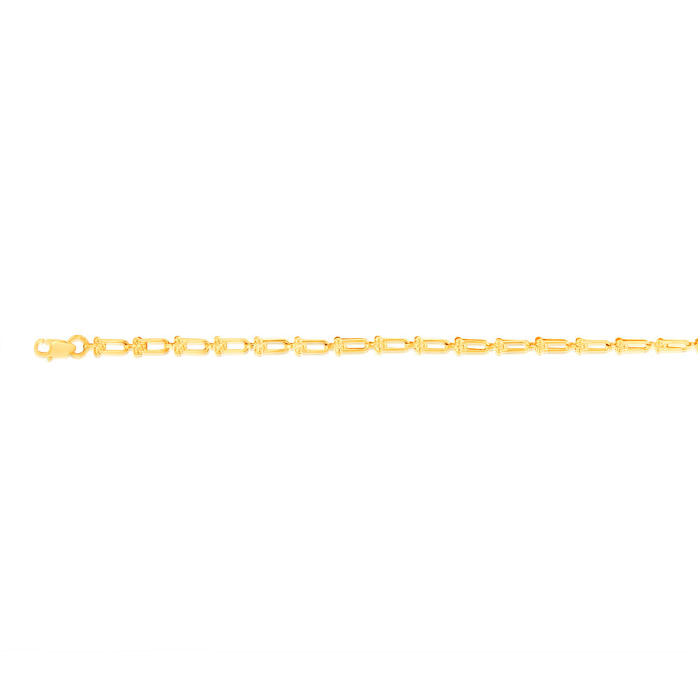 9ct Yellow Gold Silver Filled Fancy19cm Bracelet