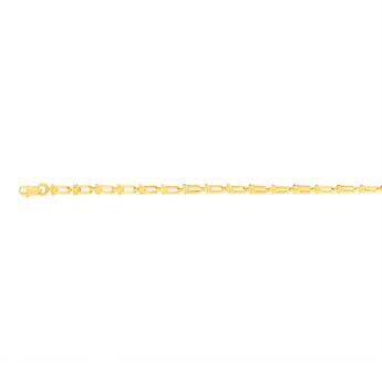 9ct Yellow Gold Silver Filled Fancy19cm Bracelet