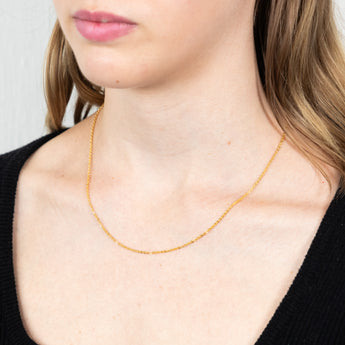 9ct Yellow Gold Silver filled 45cm Chain.