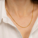9ct Yellow Gold Silver-filled Fancy 50cm Chain