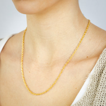 9ct Yellow Gold Silver filled 50cm Chain