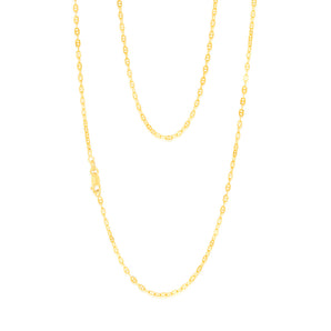 9ct Yellow Gold Silver Filled Fancy 50cm Chain