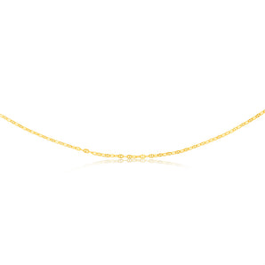 9ct Yellow Gold Silver Filled Fancy 50cm Chain