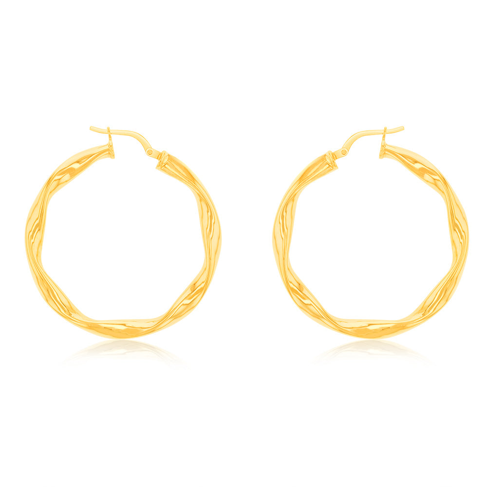 9ct Yellow Gold Silverfilled Fancy Earrings