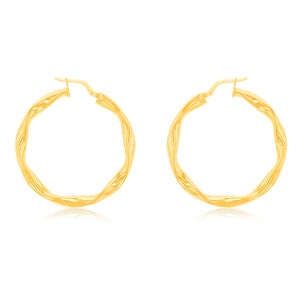 9ct Yellow Gold Silver Filled Fancy Earrings
