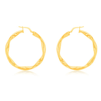 9ct Yellow Gold Silver Filled Fancy Earrings