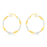 9ct Yellow Gold Silverfilled 25mm Fancy Earrings