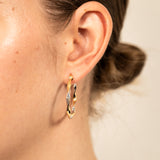 9ct Yellow Gold Silverfilled 25mm Fancy Earrings