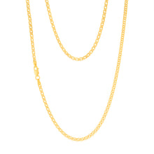 Load image into Gallery viewer, 9ct Yellow Gold  Double Curb Fancy 50cm Chain