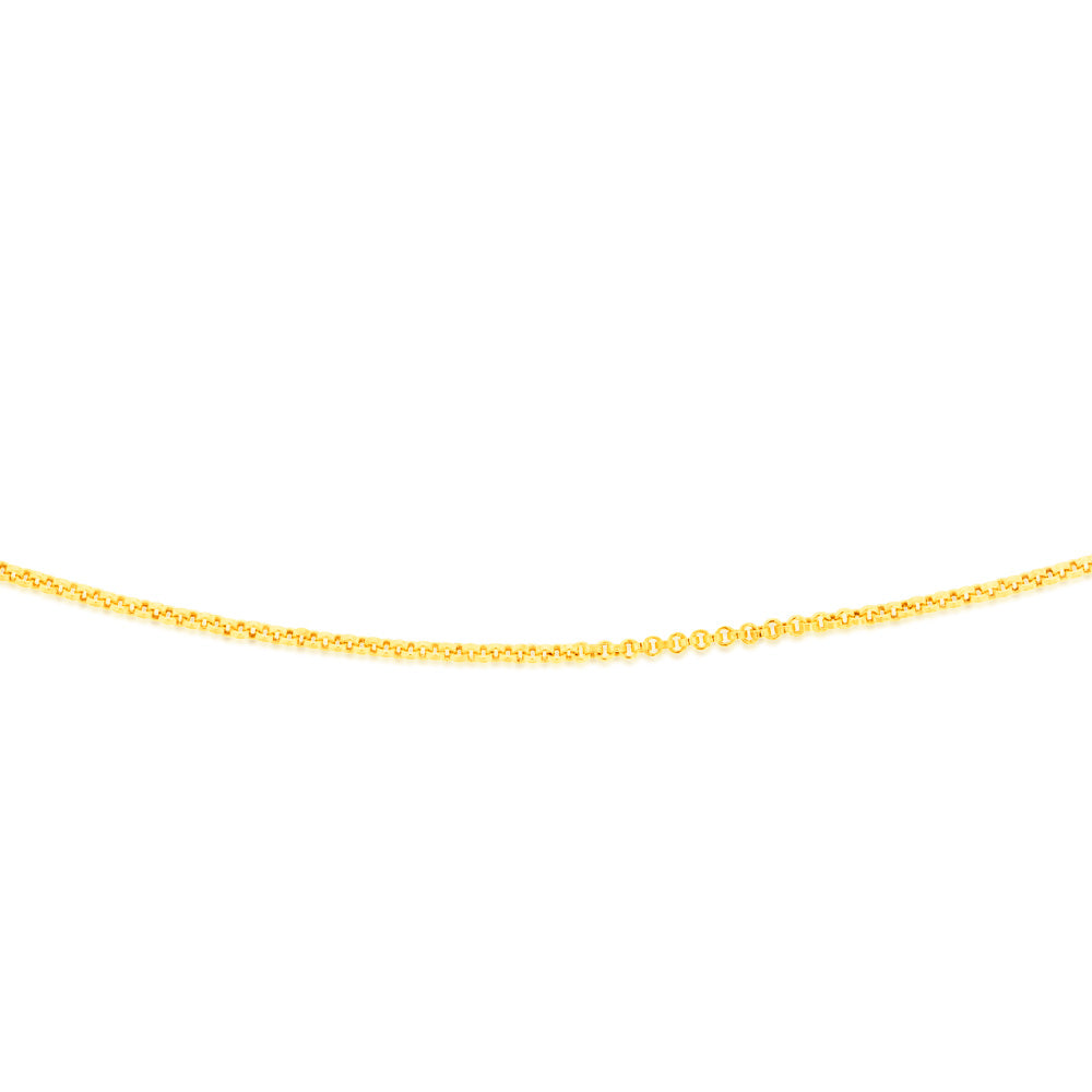 9ct Yellow Gold Silverfilled Fancy 50cm Chain