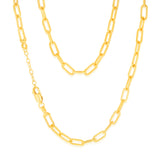 9ct Yellow Gold Silver filled Square Rolo 42cm Chain