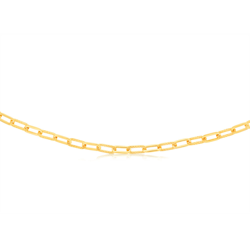 Square Rolo 9ct Yellow Gold Silver filled Square Rolo 42cm Chain– Shiels Jewellers