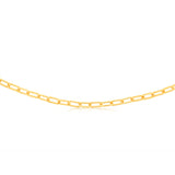 9ct Yellow Gold Silver filled Square Rolo 42cm Chain