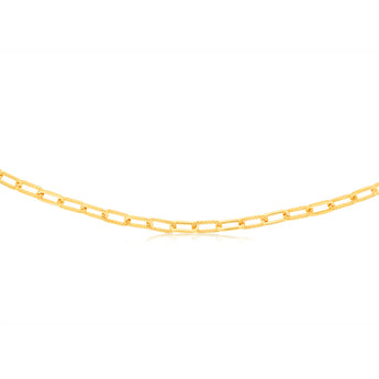 9ct Yellow Gold Silver filled Square Rolo 42cm Chain