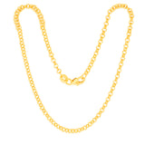 9ct Yellow Gold Silverfilled Fancy Belcher 27cm Anklet