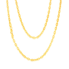 Load image into Gallery viewer, 9ct Yellow Gold Silver-filled Fancy 50cm Chain