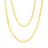 9ct Yellow Gold Silver-filled Fancy 50cm Chain