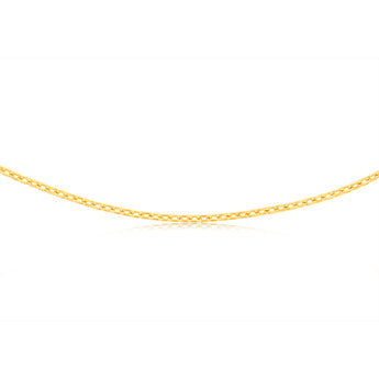 9ct Yellow Gold Silver-filled Fancy 50cm Chain