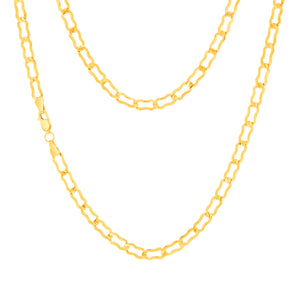 9ct Yellow Gold Silver-filled Fancy 45cm Chain