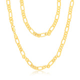9ct Yellow Gold Silverfilled Fancy 50cm Chain