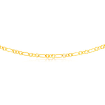 9ct Yellow Gold Silverfilled Fancy 50cm Chain