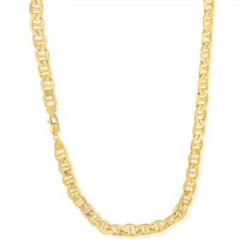 9ct Yellow Gold Silver Filled Anchor 250 Gauge 55cm Chain