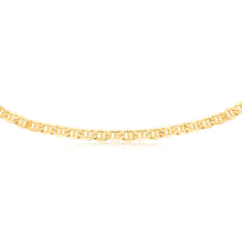 9ct Yellow Gold Silver Filled Anchor 250 Gauge 55cm Chain