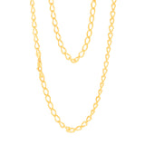 9ct Yellow Gold Silver Filled Fancy 140 Gauge 55cm Chain