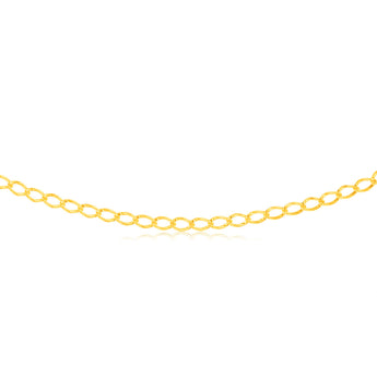 9ct Yellow Gold Silver Filled Fancy 140 Gauge 55cm Chain