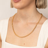 9ct Yellow Gold Silver Filled Fancy 140 Gauge 55cm Chain