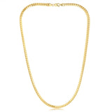 9ct Yellow Gold Silver Filled Square Snake 55cm Chain