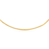 9ct Yellow Gold Silver Filled Square Snake 55cm Chain