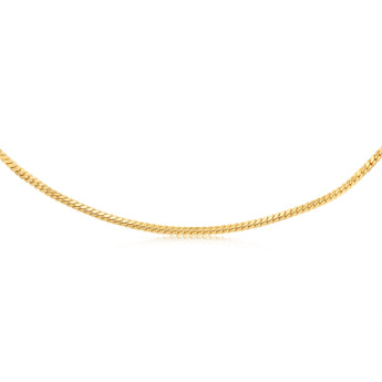 9ct Yellow Gold Silver Filled Square Snake 55cm Chain