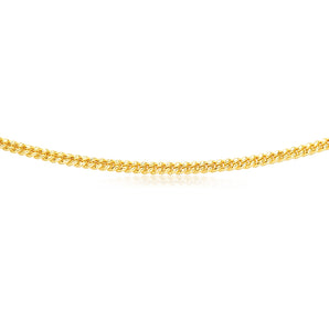 9ct Yellow Gold Silver Filled Diamond Cut Two Tone Square Snake 55cm Chain