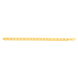9ct Yellow Gold Silverfilled Double Curb 21cm Bracelet