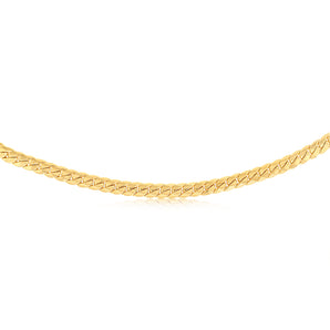 9ct Yellow Gold  Silver Filled Curb 55cm Chain