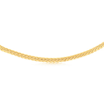 9ct Yellow Gold  Silver Filled Curb 55cm Chain