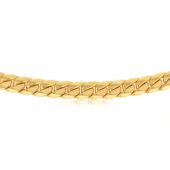 9ct Yellow Gold  Silver Filled Curb 55cm Chain