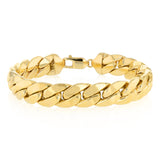 9ct Yellow Gold Silverfilled Curb 22cm Bracelet