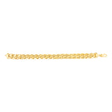 9ct Yellow Gold Silverfilled Curb 22cm Bracelet