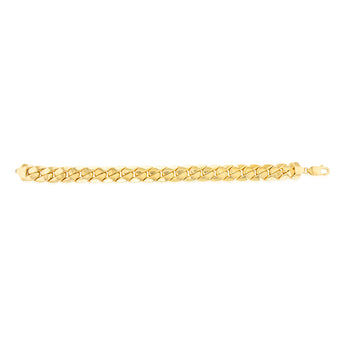 9ct Yellow Gold Silverfilled Curb 22cm Bracelet
