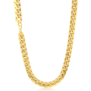 9ct Yellow Gold Silver Filled Curb 55cm Chain