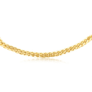 9ct Yellow Gold Silver Filled Curb 55cm Chain
