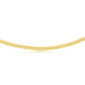 9ct Yellow Gold 140 Gauge Light Miami 50cm Chain